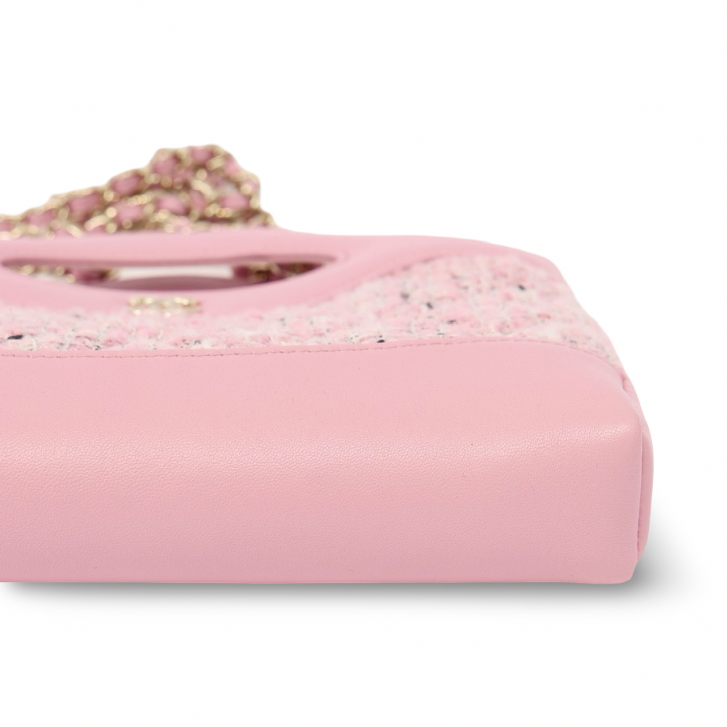 Chanel 19A Quilted Tweed Calfskin Nano 31 Bag - GHW/ Pink