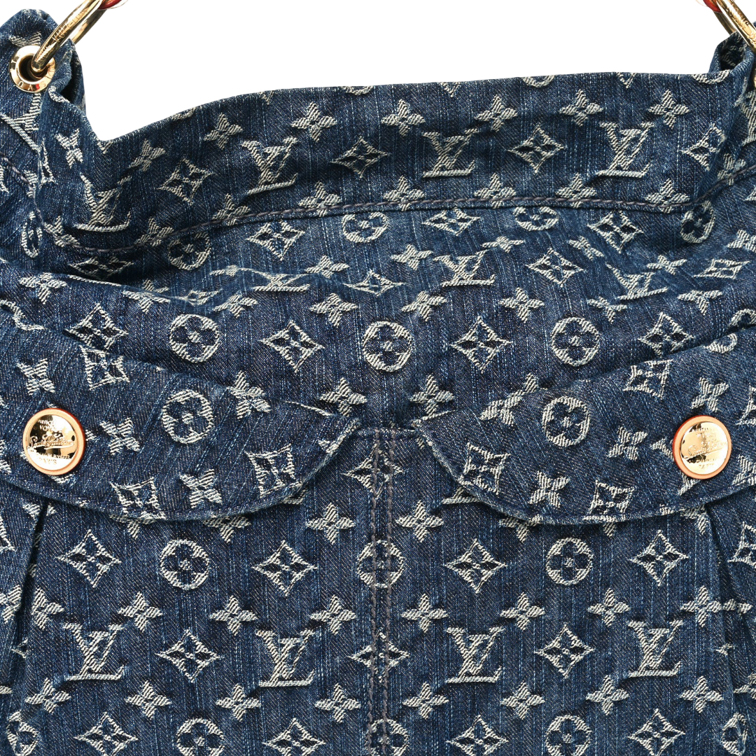 Louis Vuitton Denim GM Daily Gris Bag - GHW/ Blue