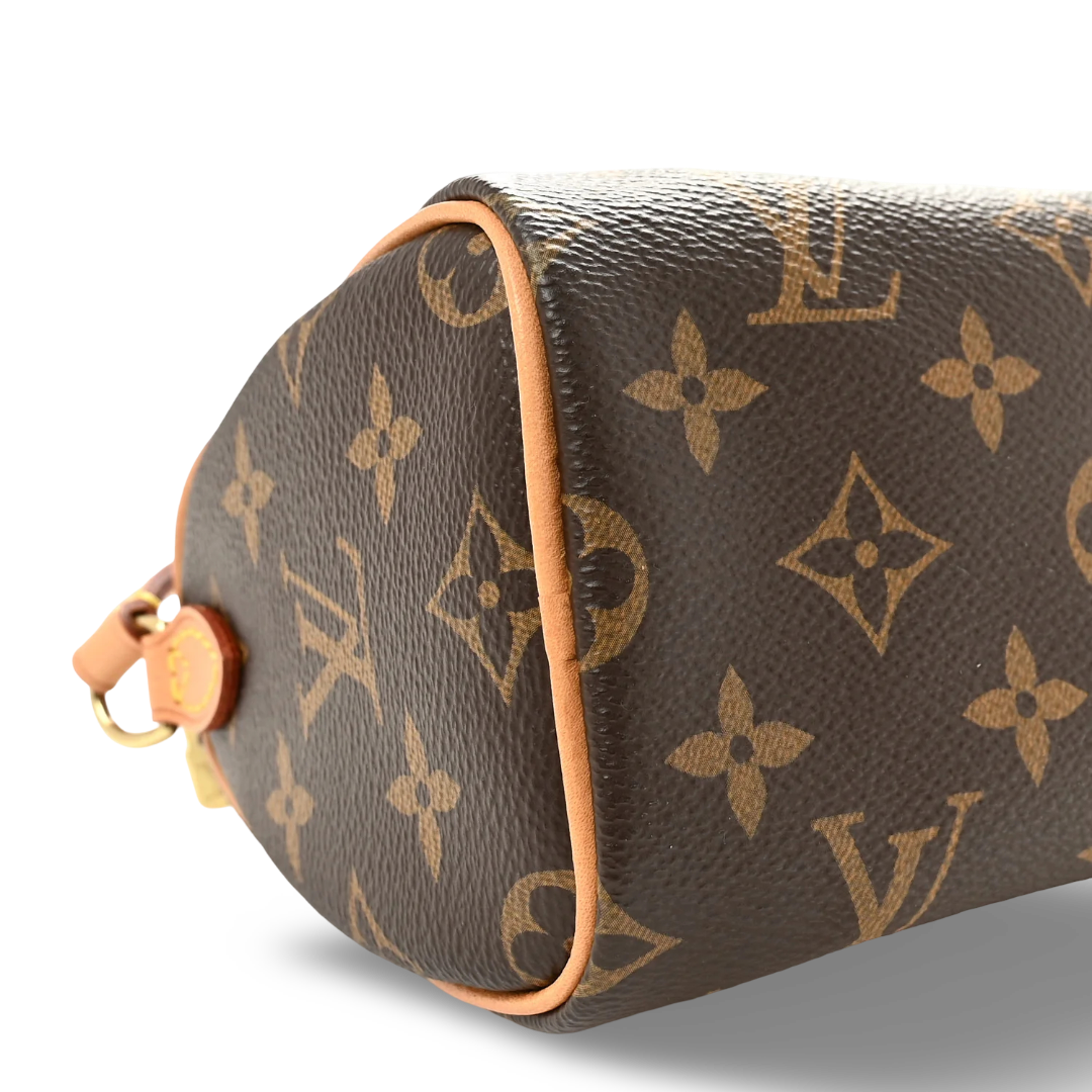 Louis Vuitton Monogram Mini Speedy Bag - GHW/ Brown