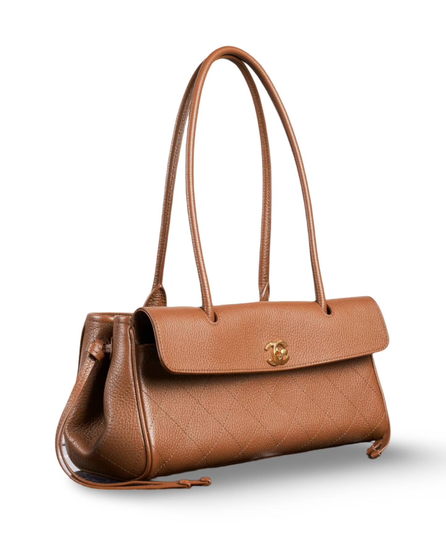 Chanel Quitled Caviar 26S Shoulder Tote - GHW/ Brown