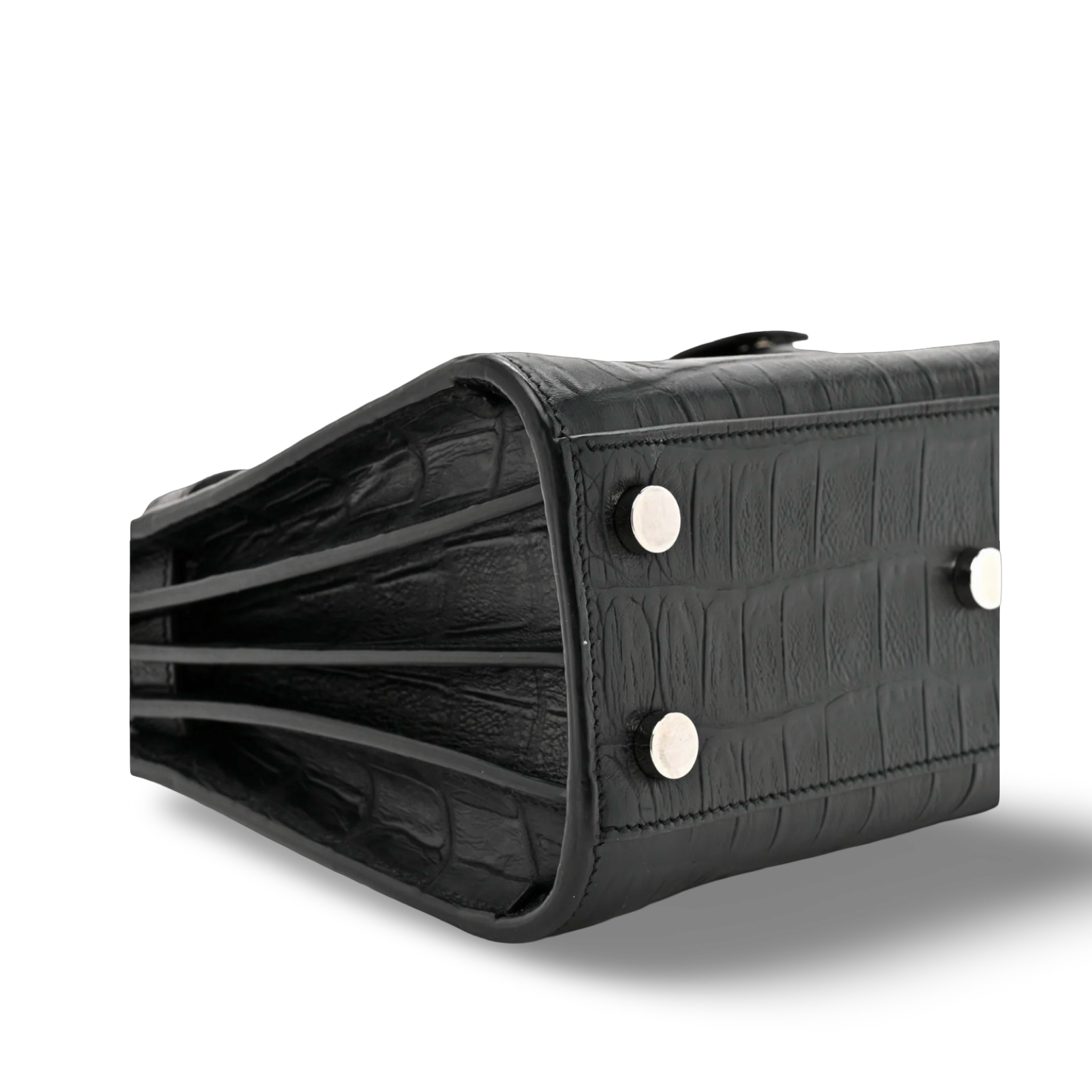 Saint Laurent Crocodile Nano Sac De Jour Bag - SHW/