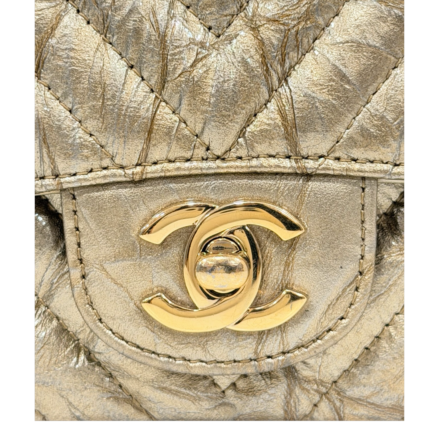 Chanel Quilted Patent Mini Square Single Flap - GHW / Gold