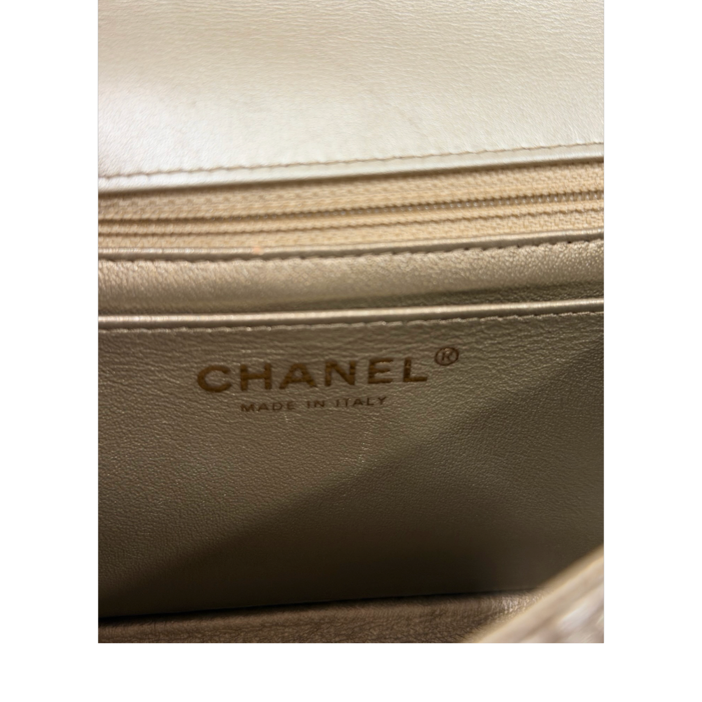 Chanel Quilted Patent Mini Square Single Flap - GHW / Gold