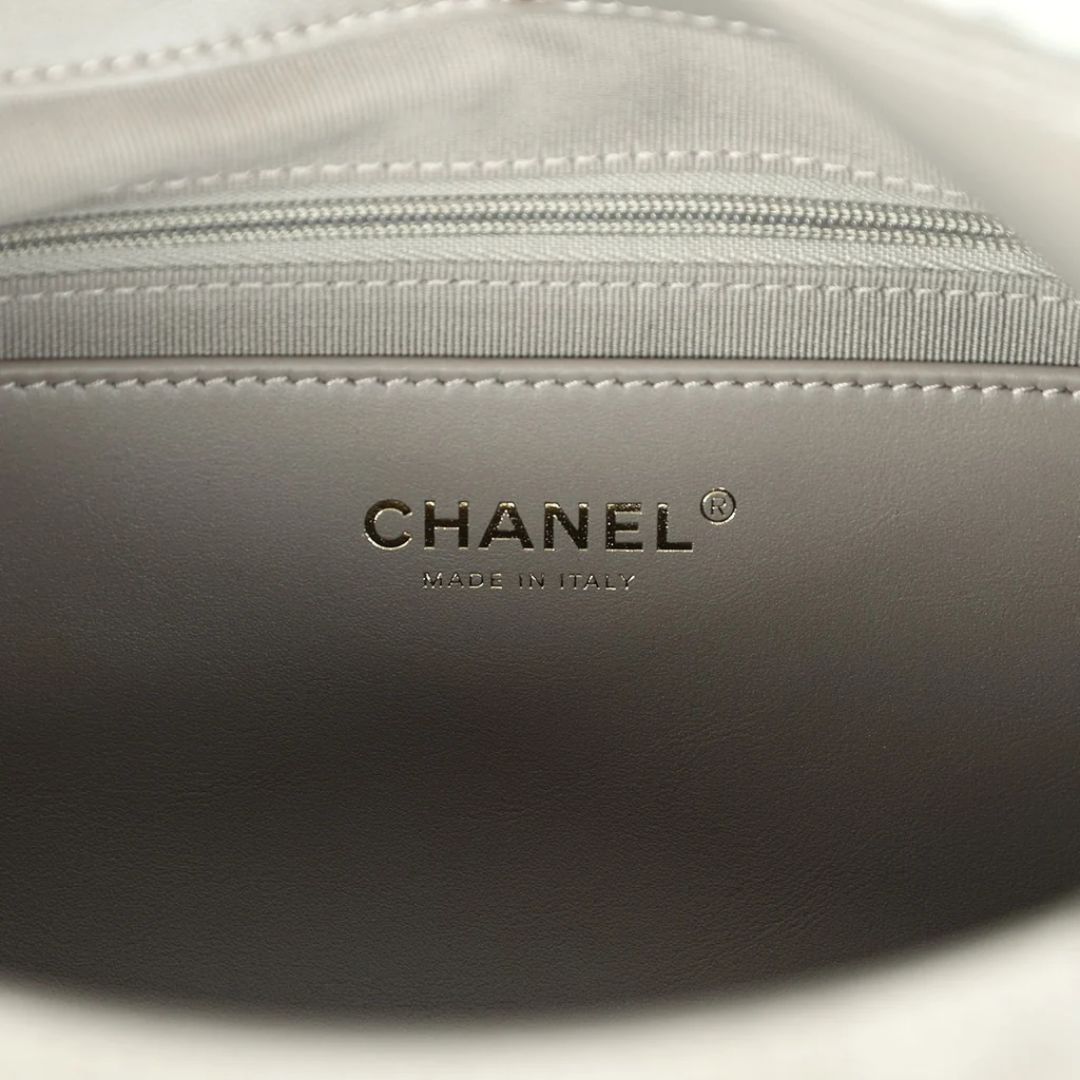 Chanel Quilted Suede Large Hobo - GHW/ Dark Grey