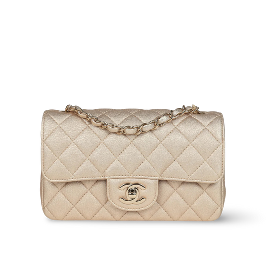 Chanel Quilted Caviar Mini Rectangular Single Flap Bag - GHW / Gold