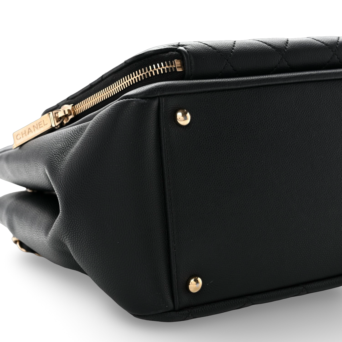 Chanel Quilted Caviar Small Business Affinity Shopping Bag - GHW/ Black