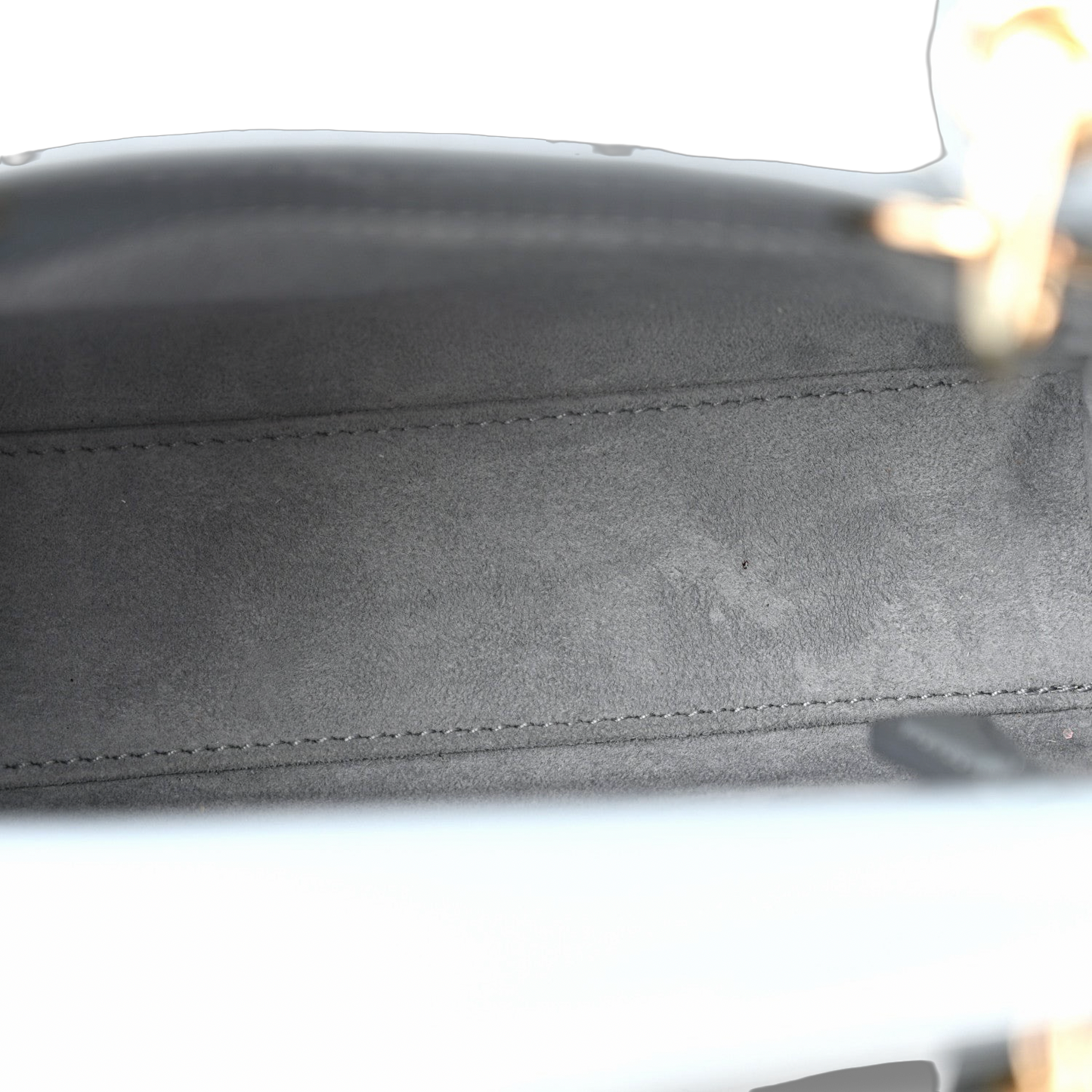 Dior Cannage Patent Mini Lady Bag - GHW / Gray