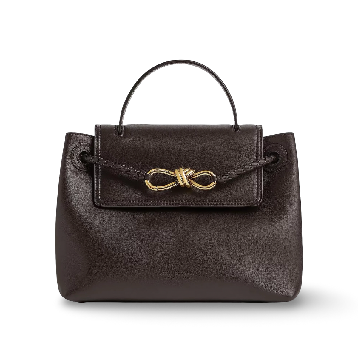 Bottega Veneta Ciao Ciao Small Leather Top Handle Bag - GHW / Brown