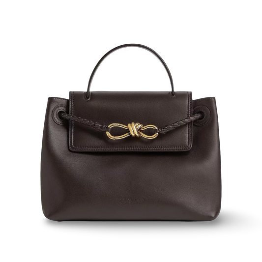 Bottega Veneta Ciao Ciao Small Leather Top Handle Bag - GHW / Brown