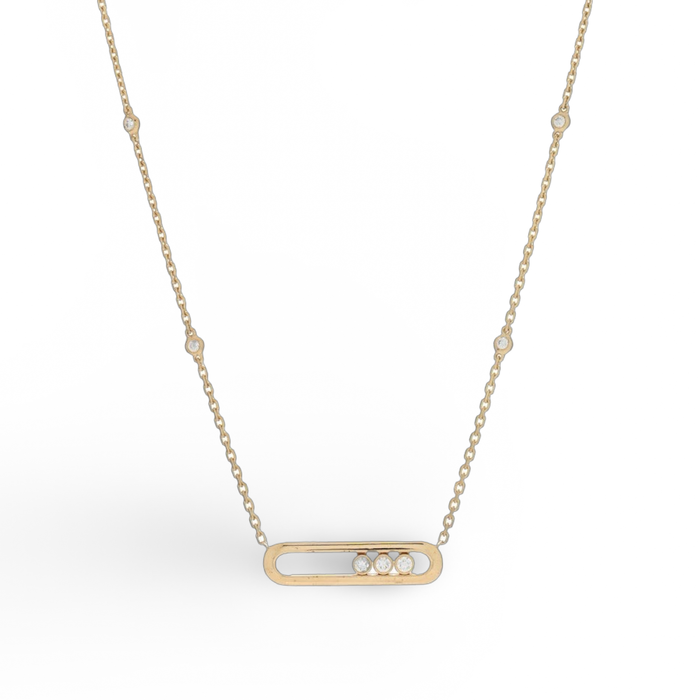 Messina 18K Yellow Gold Diamond Baby Move Necklace