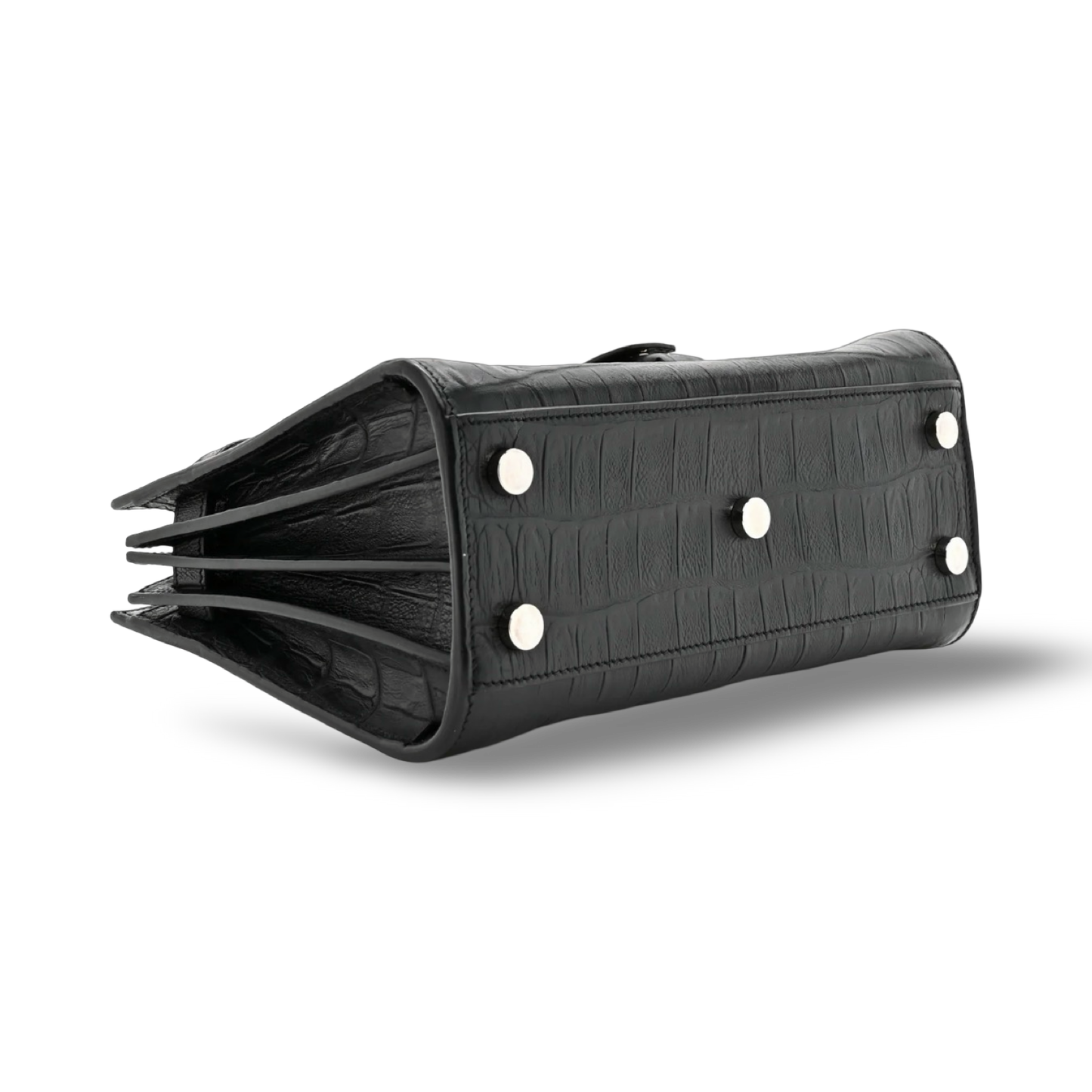 Saint Laurent Crocodile Nano Sac De Jour Bag - SHW/