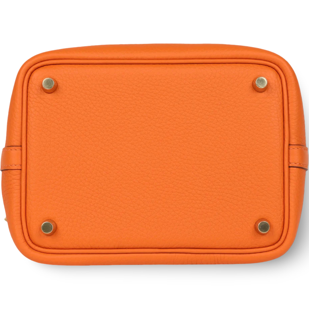 Hermès Taurillon Clemence Picotin Lock 18 PM - GHW /Orange