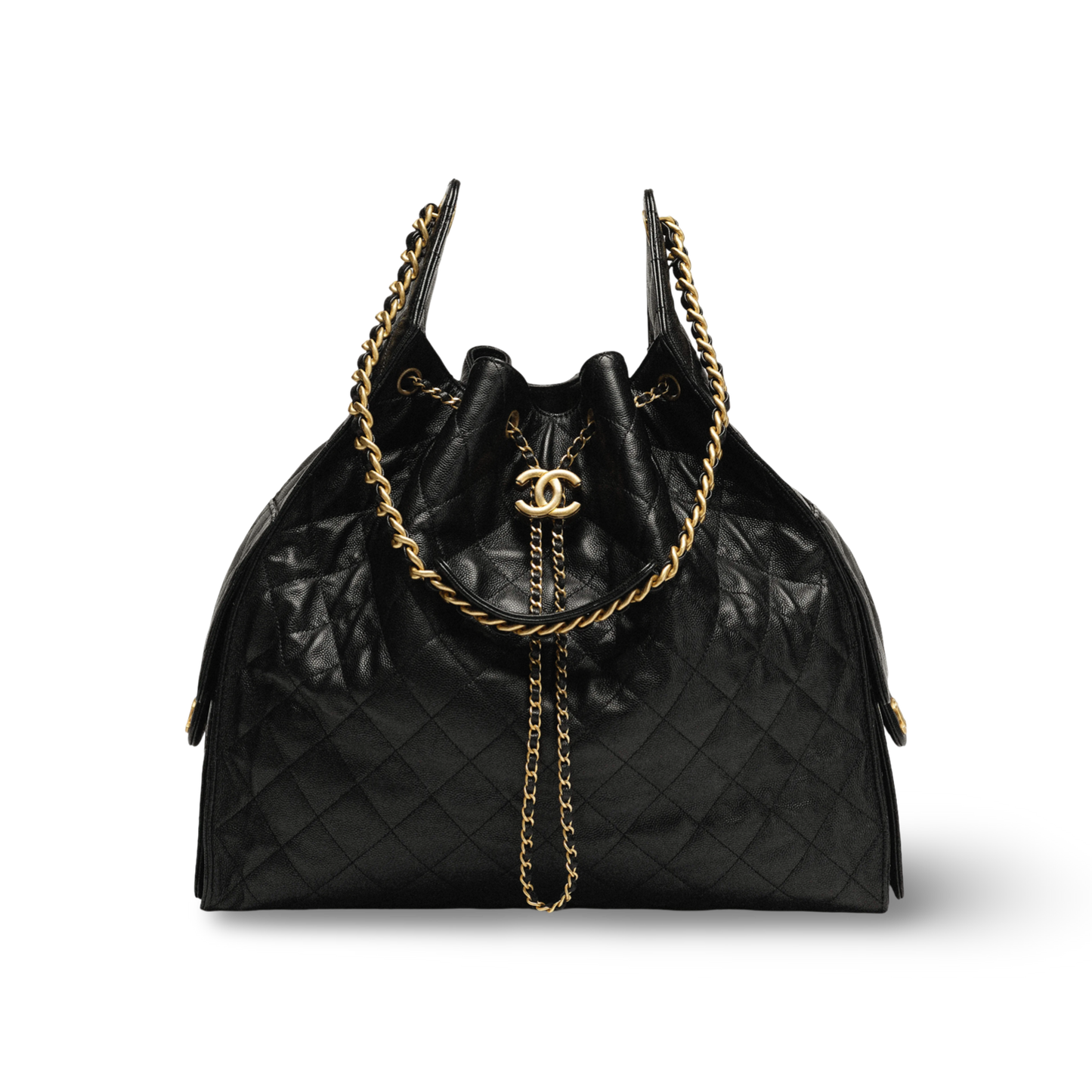 Chanel Quilted Caviar Medium Black 25Bag - GHW/ Black