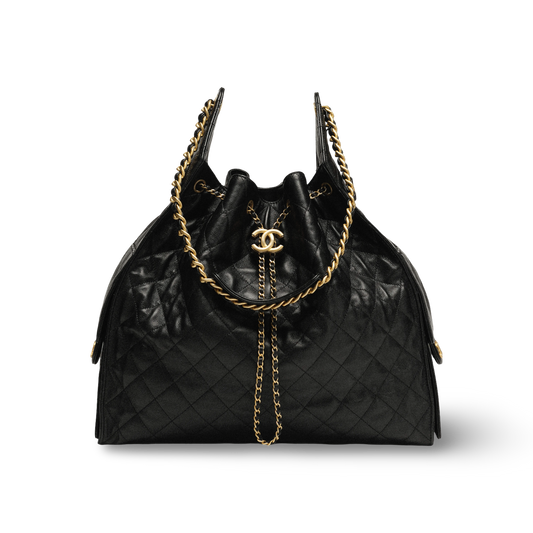 Chanel Quilted Caviar Medium Black 25Bag - GHW/ Black