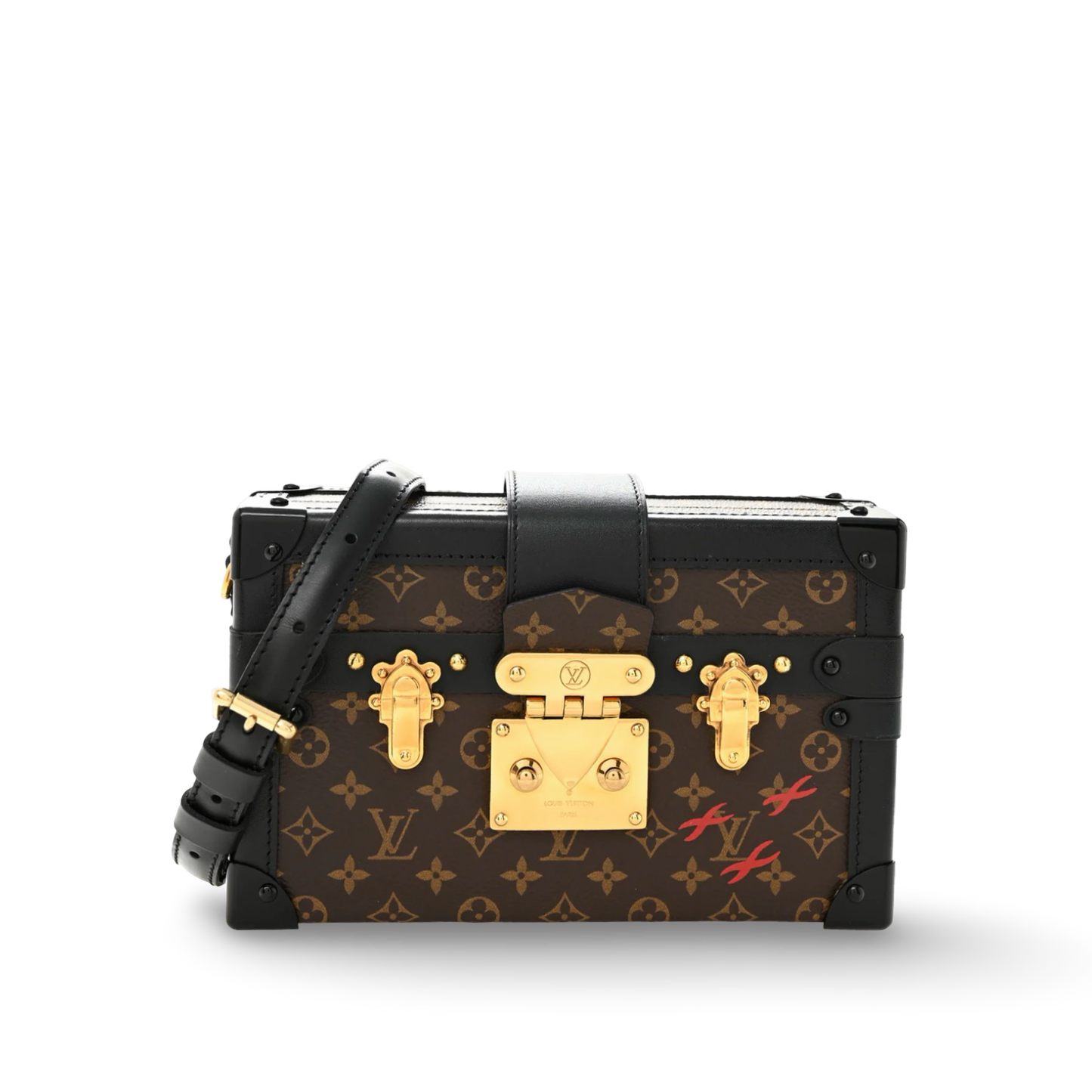 Louis Vuitton Monogram Petite Malle Beige Box Brown (Co