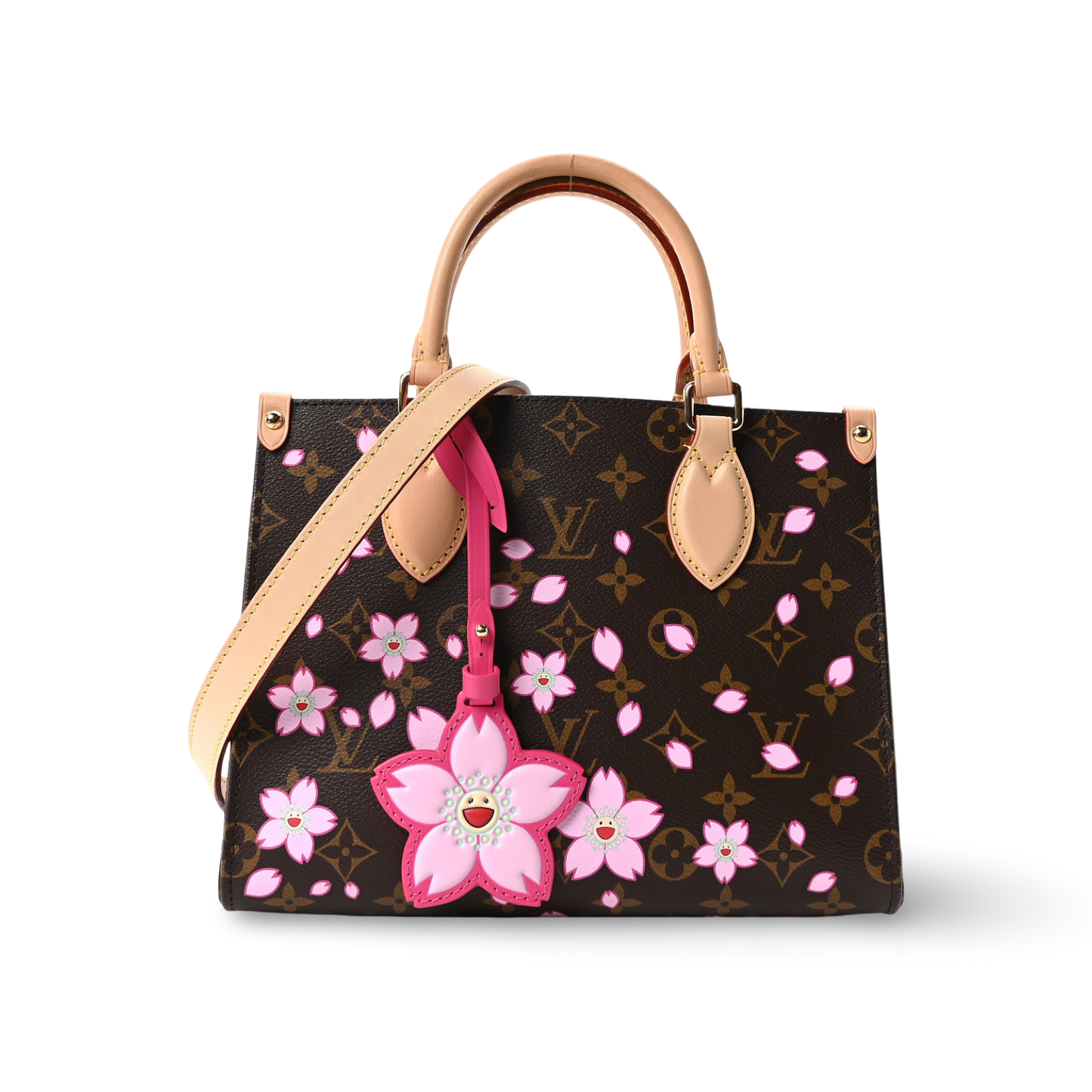 Louis Vuitton Monogram Cherry Blossom Onthego PM Sakura -GHW/Brown