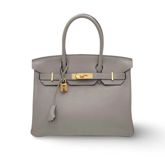 Hermes Taurillon Novillo Birkin 35 Bag - GHW / Gris Asphaite