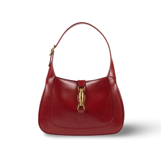 Gucci Quilted Calfskin Small 1961 Jackie Shoulder Bag -GHW/ Red