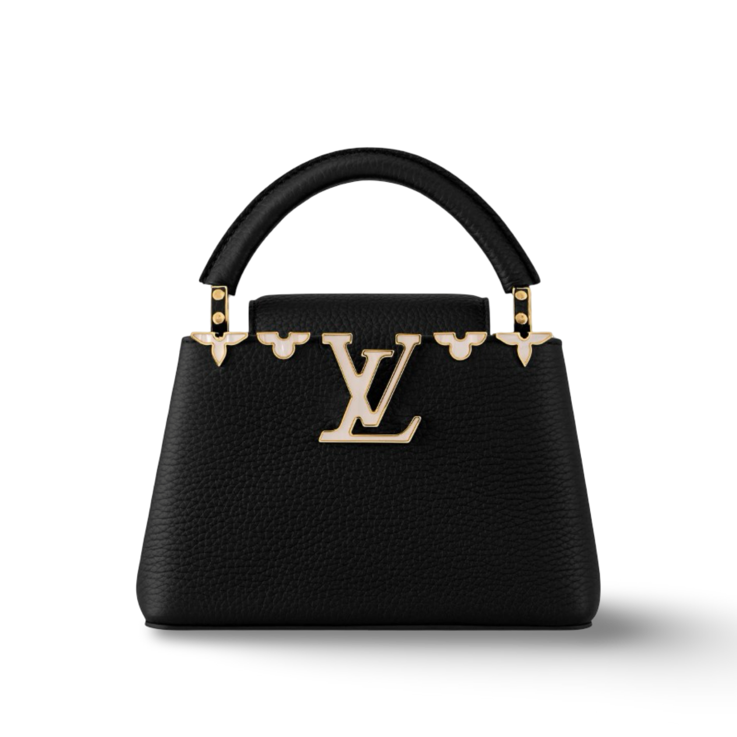 Louis Vuitton Taurillon Mother Of Pearls Mini Capucines Bag - GHW / Black