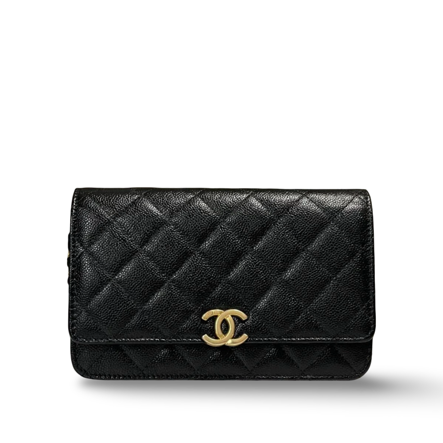 Chanel Quilted Caviar 25A Wallet On Chain  - GHW/ Black