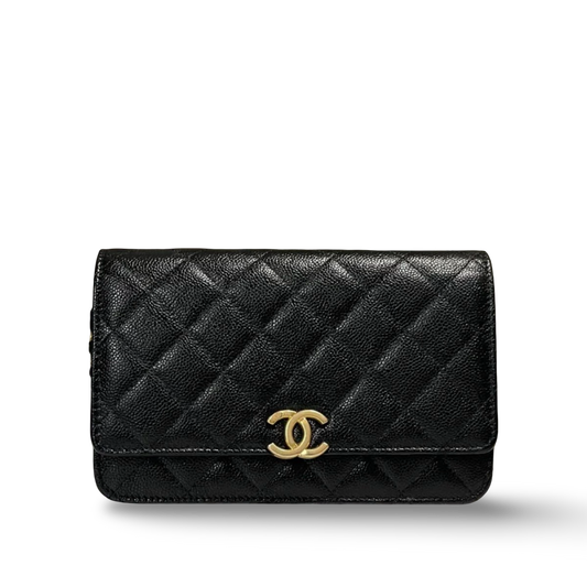 Chanel Quilted Caviar WOC - GHW/ Black