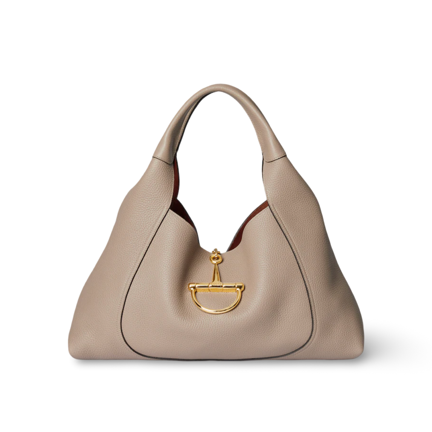 Gucci Calfskin Maxi Softbi Shoulder Bag - GHW / Taupe