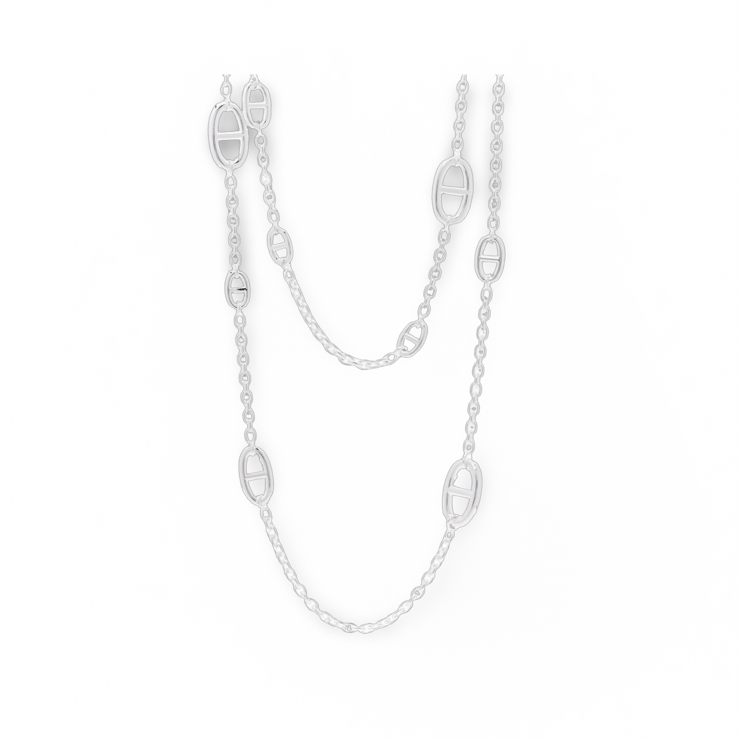 Hermes Sterling Sliver Farandole Necklace 120