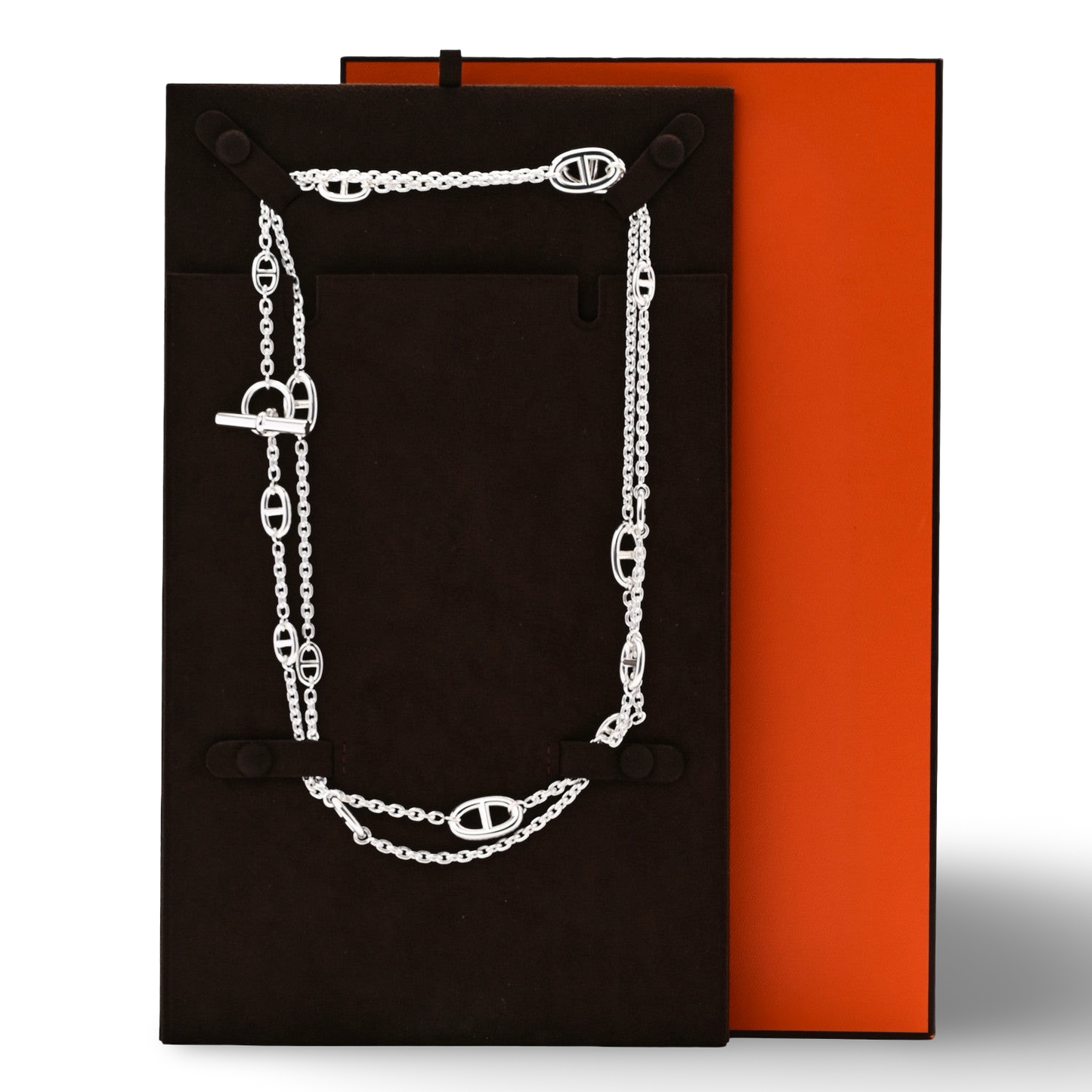 Hermes Sterling Sliver Farandole Necklace 120