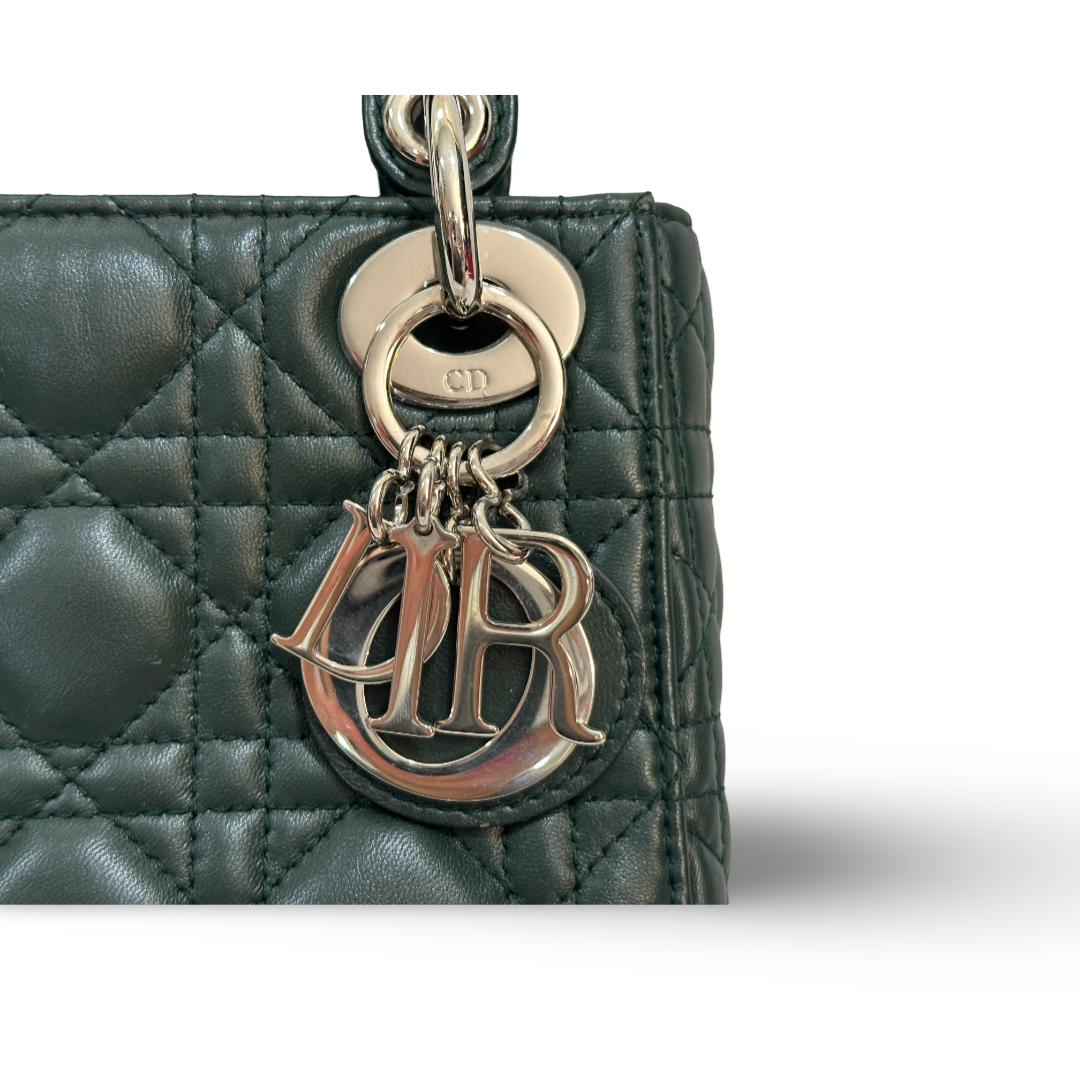 Dior Cannage Calfskin Mini Lady Bag Amazon Green