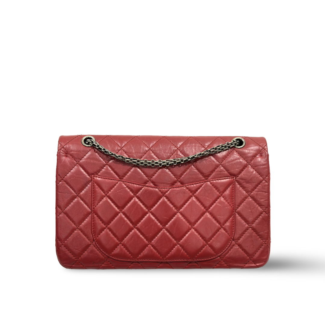 Chanel Quilted Aged Calfskin 226 Reissue 2.55 Flap Bag Red