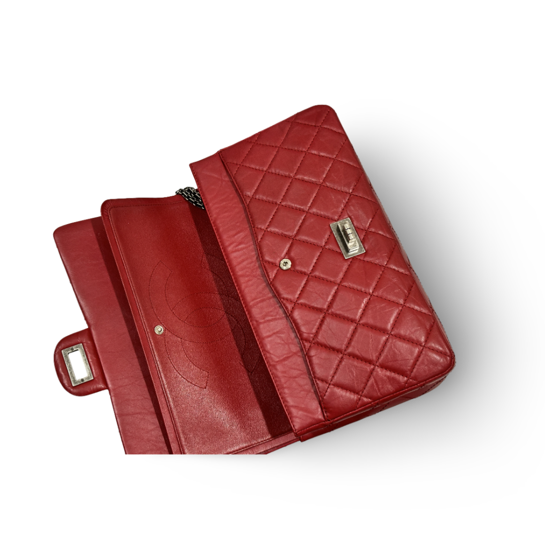 Chanel Quilted Aged Calfskin 226 Reissue 2.55 Flap Bag Red