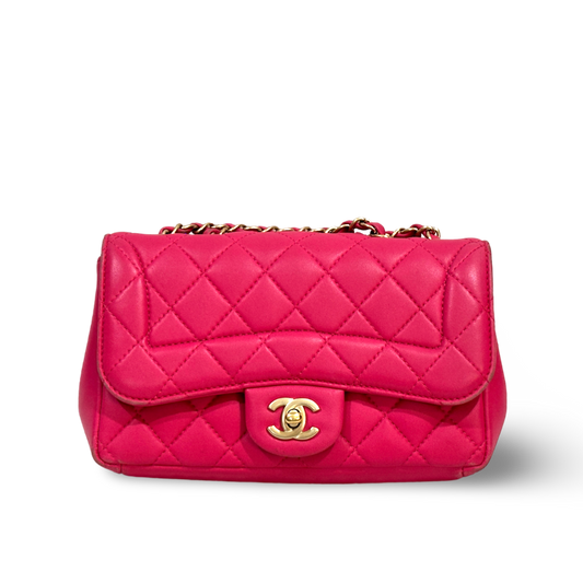 Chanel Lambskin Medium Mademoiselle Chic Single Flap Pink