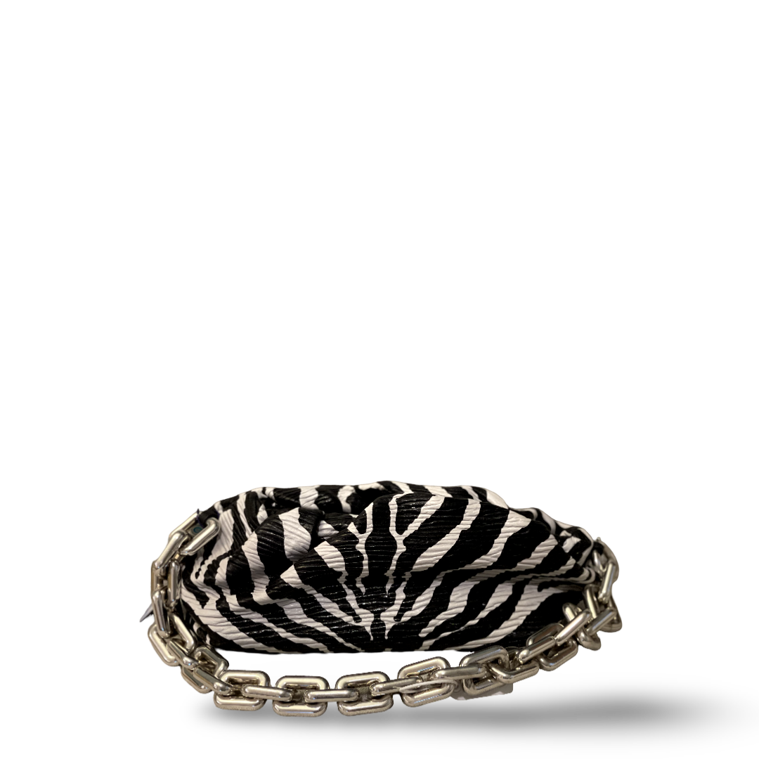 Bottege Vendetta Calfskin Black/White Zebra Print The Pouch