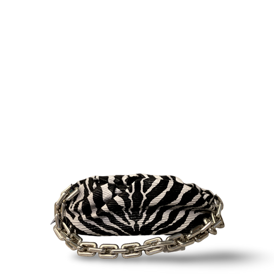 Bottege Vendetta Calfskin Black/White Zebra Print The Pouch