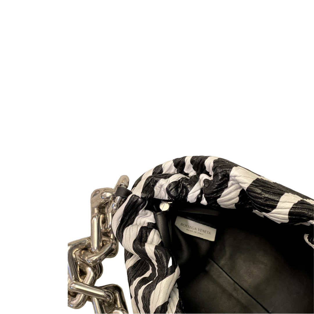 Bottege Vendetta Calfskin Black/White Zebra Print The Pouch