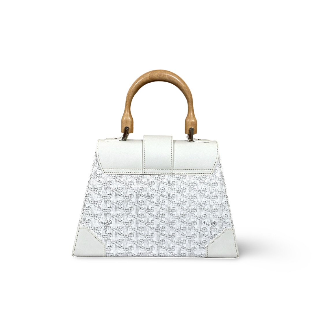 Goyard Goyardine Canvas Saigon PM White Bag