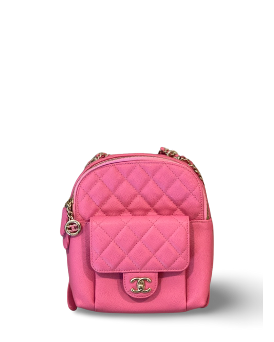 Chanel Caviar Quilted Small CC Day Barbie Pink Backpack