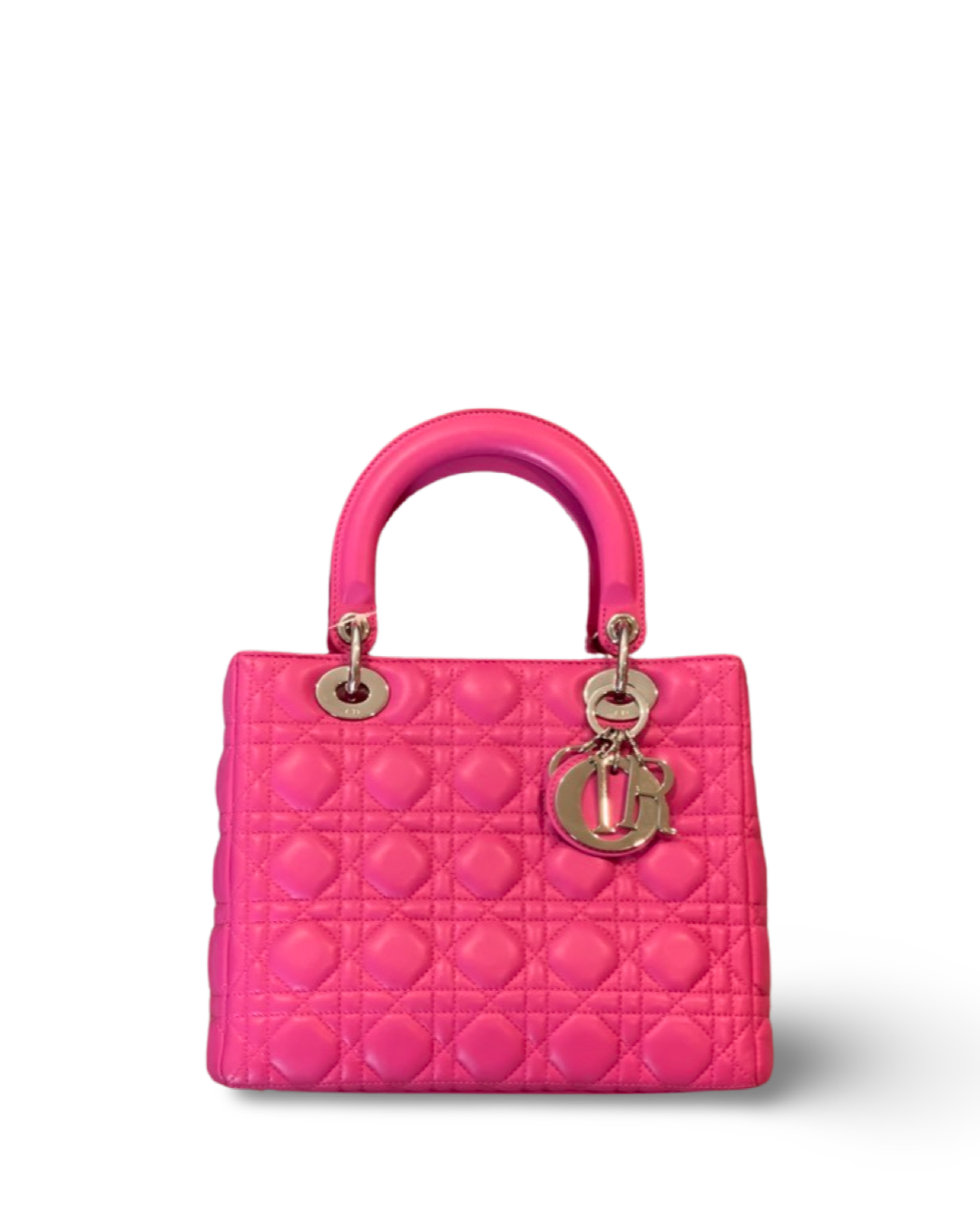 Dior Cannage Lambskin Medium Lady Barbie Pink Bag