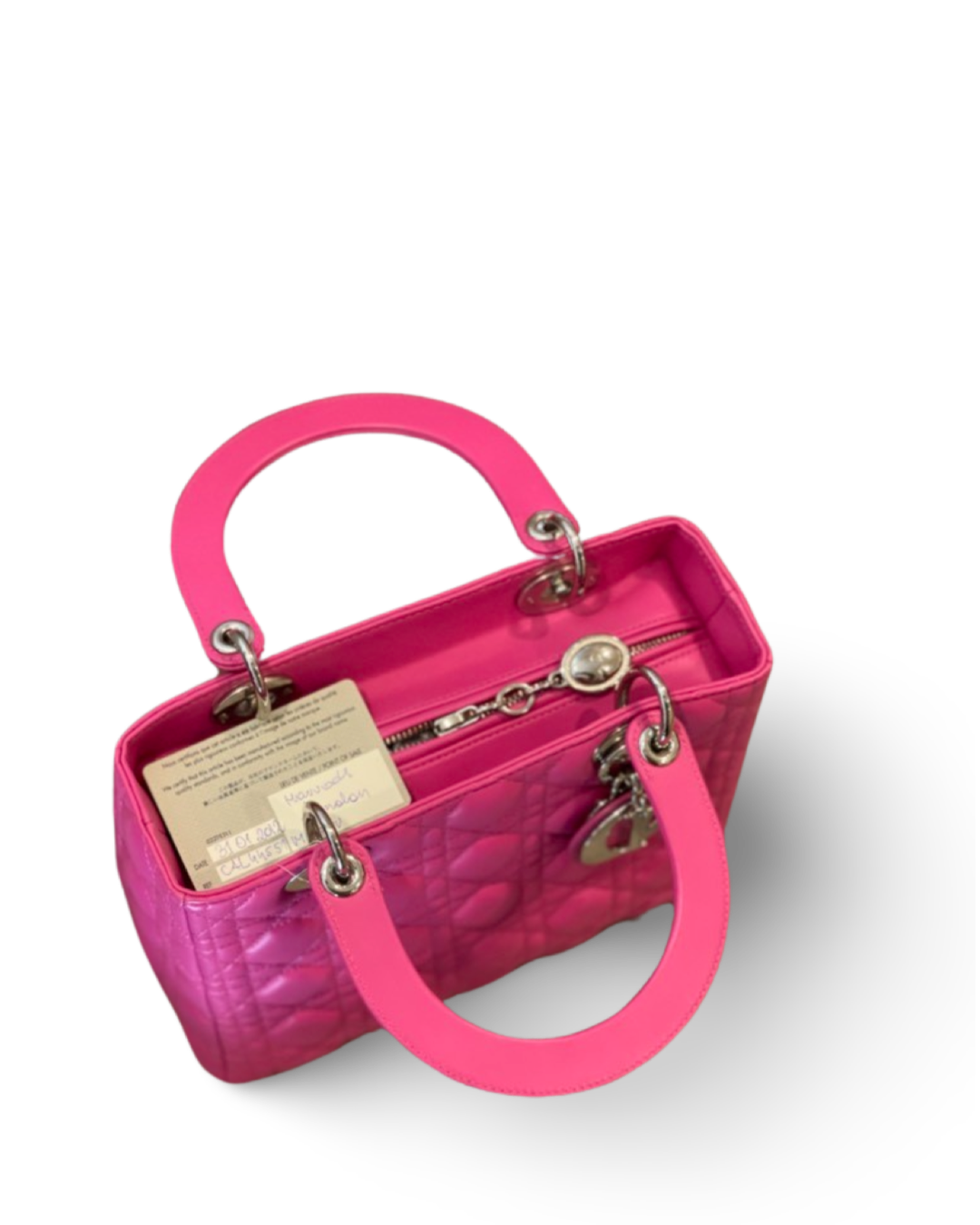 Dior Cannage Lambskin Medium Lady Barbie Pink Bag
