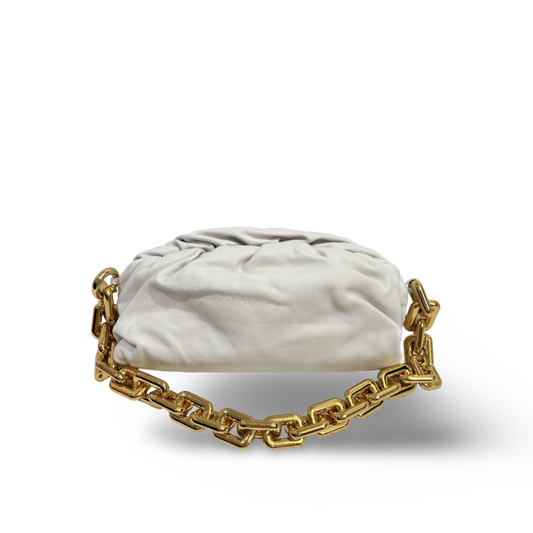 Bottege Vendetta Calfskin White The Pouch