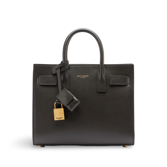 Saint Laurent Calfskin Nano Sac De Jour Bag - SHW/ Gray
