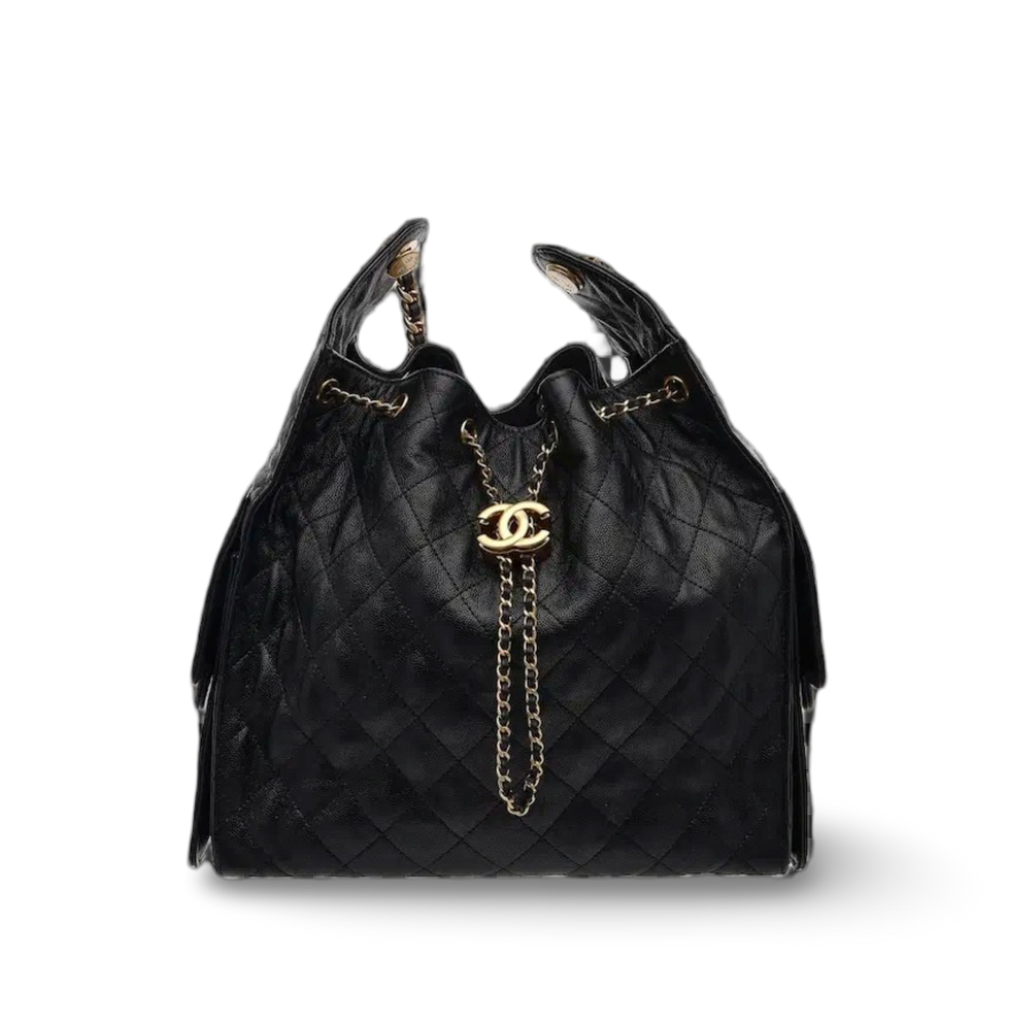 Chanel Quilted Caviar Medium 25Bag - GHW/ Black