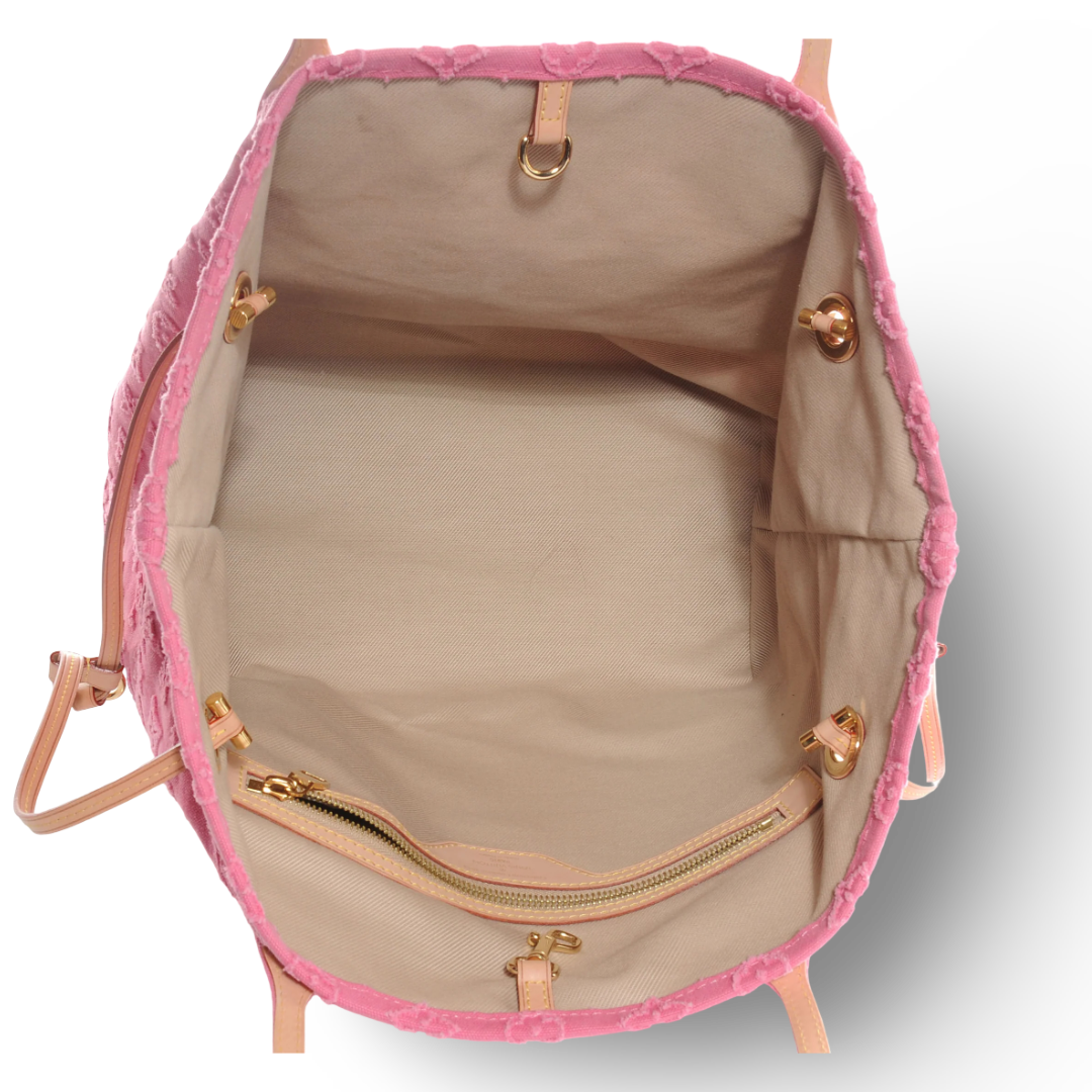 Louis Vuitton Monogram Stone Cruise MM Neverfull Bag - GHW/ Pink