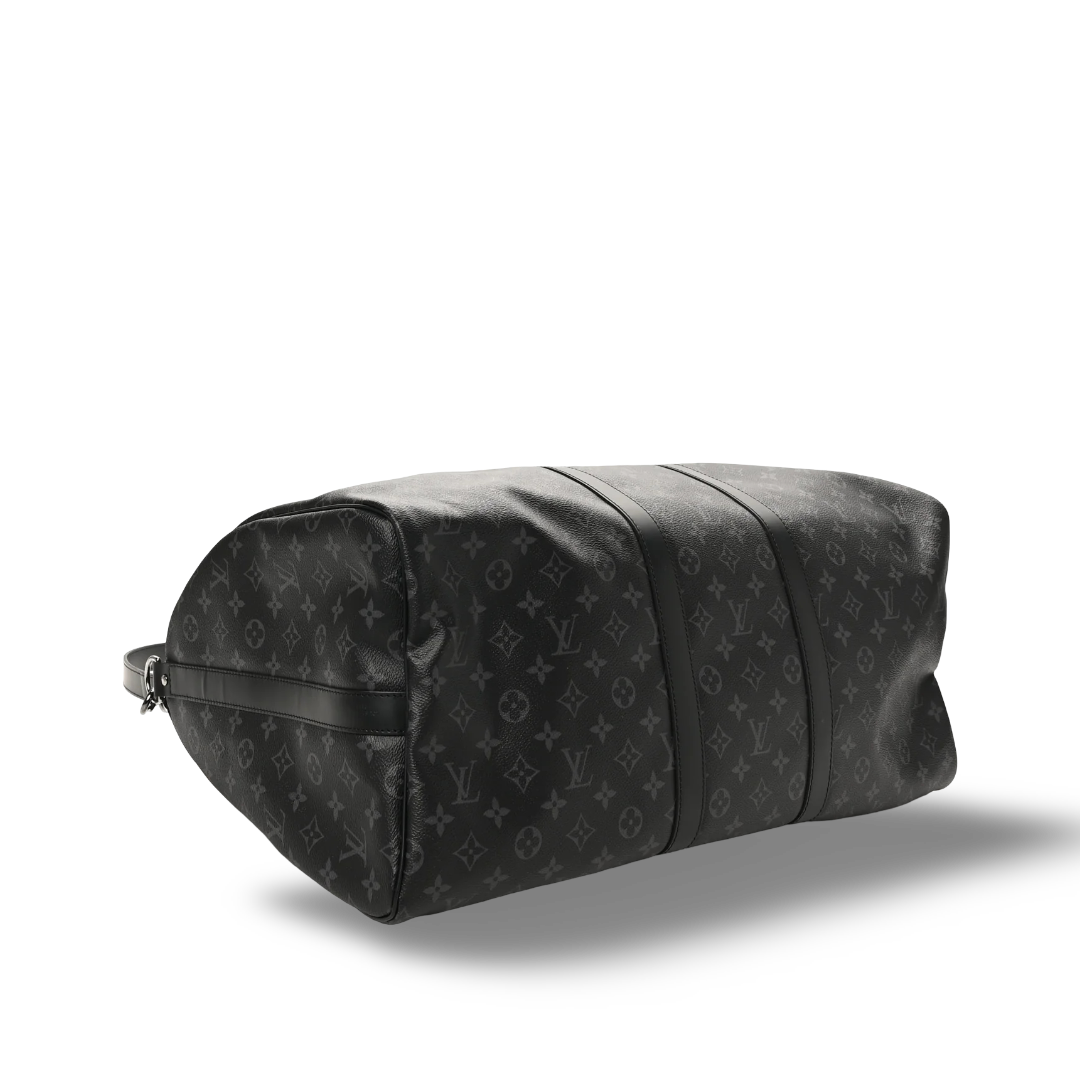 Louis Vuitton Monogram Eclipse Keepall Bandouliere 55 - SHW/ Black
