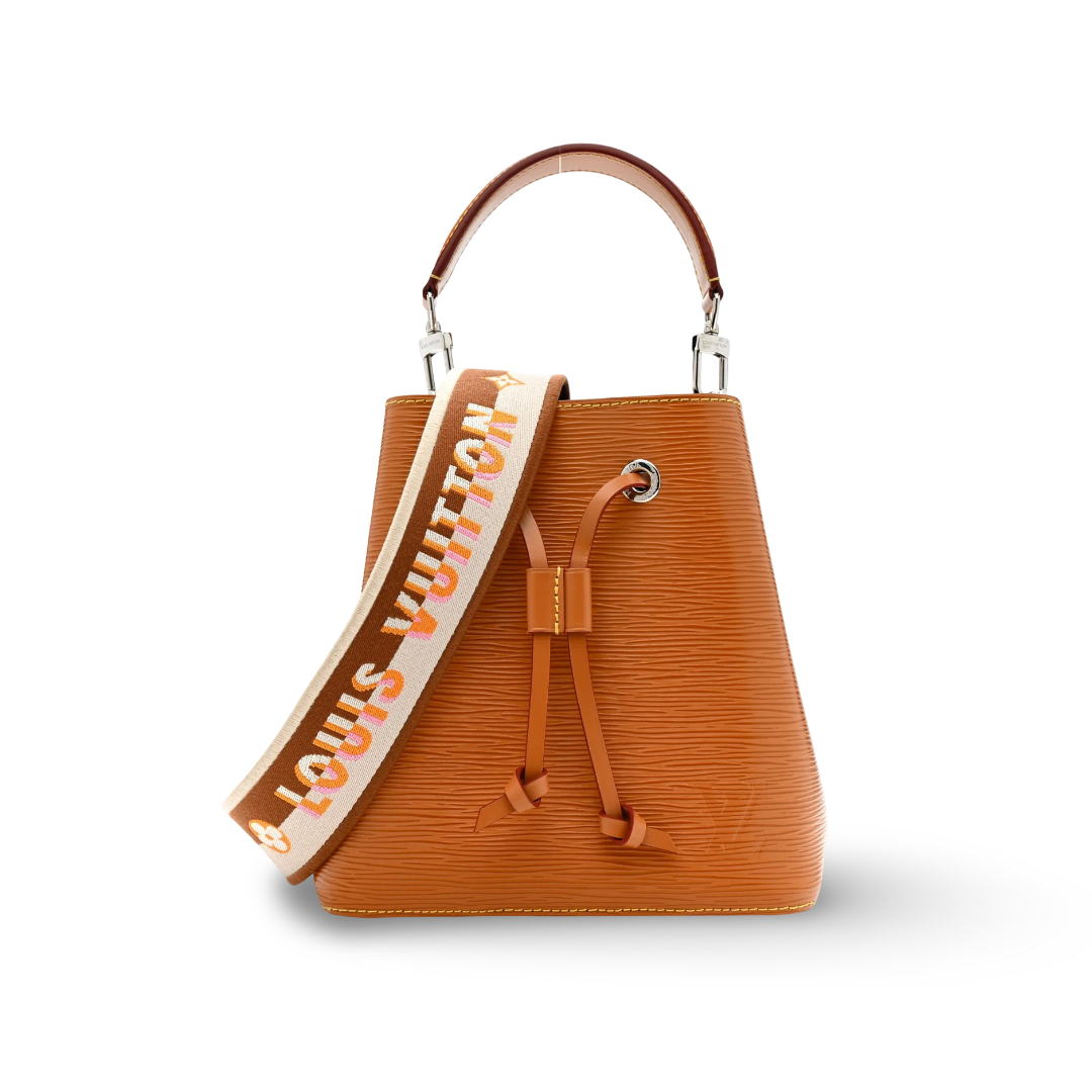 Louis Vuitton Epi BB Neo Neo Bucket Bag With Logo Jacquard Strap - GHW / Brown