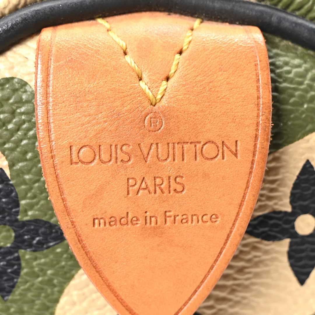 Louis Vuitton Monogram Camouflage Speedy 35 Bag - GHW/ Geen