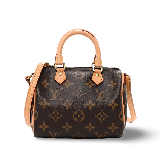 Louis Vuitton Monogram Mini Speedy Bag - GHW/ Brown