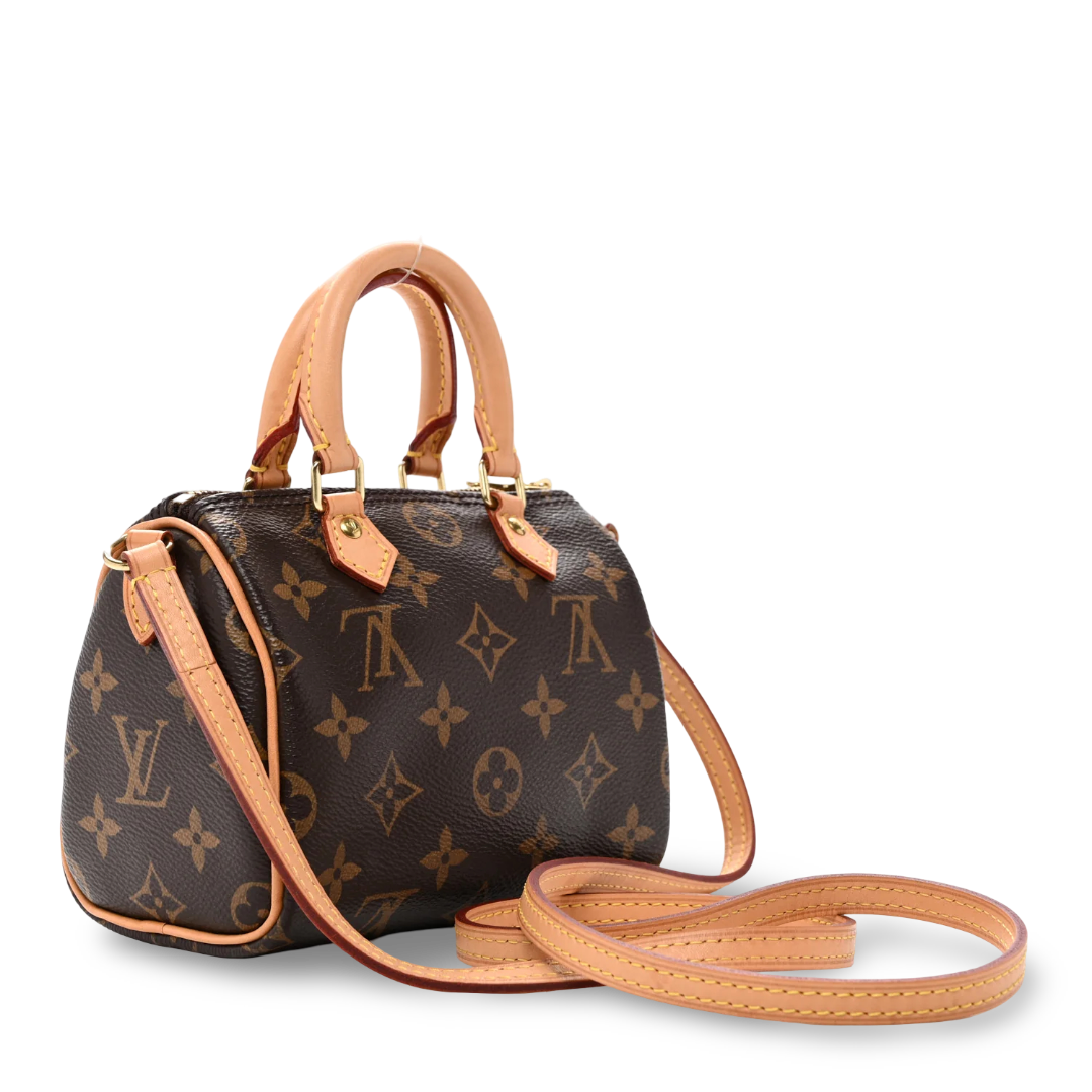 Louis Vuitton Monogram Mini Speedy Bag - GHW/ Brown