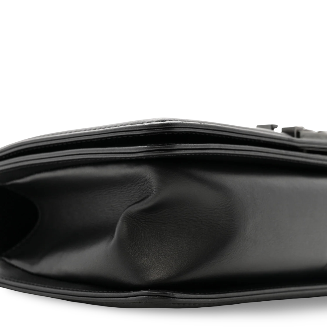 Chanel Quilted Calfskin So Black Medium Boy Bag - BHW/ Black