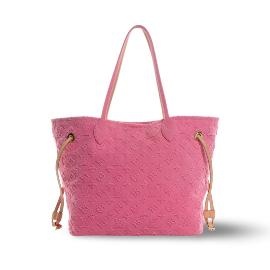 Louis Vuitton Monogram Stone Cruise MM Neverfull Bag - GHW/ Pink